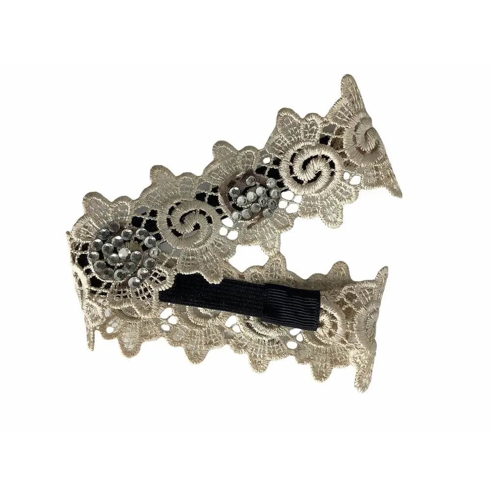 Girl’s 2 Floral & Lace Embellished Head Bands